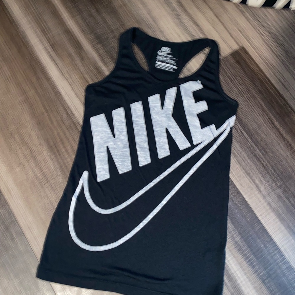 Nike Black and White Graphic Tank Top
